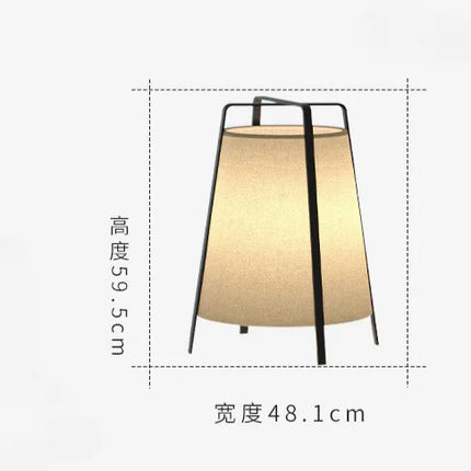 Lampadaire japonais rétro en tissu pour intérieur — LZ4X9M2