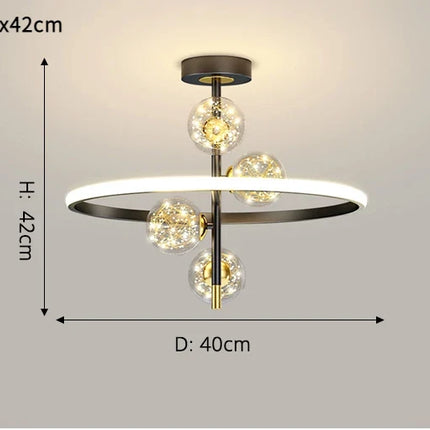 lustre nordique moderne à led simple boule pour éclairage intérieur
