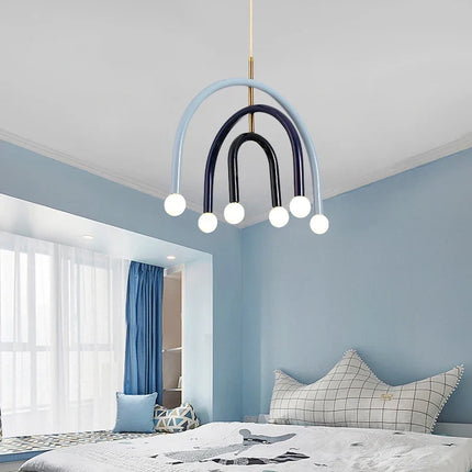Lustre suspension réglable en fil métallique arc-en-ciel art déco — LZ4P9XQ