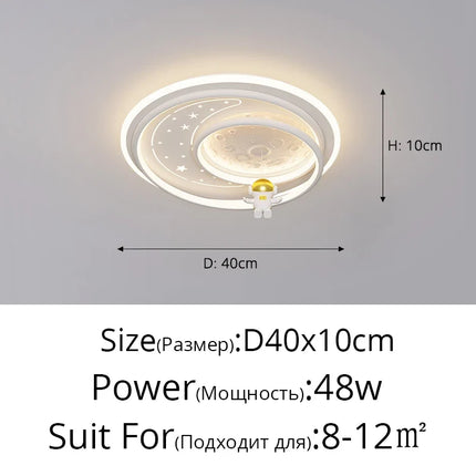 Plafonnier LED astronaute dessin animé avec protection des yeux pour enfants — LZ4X9T