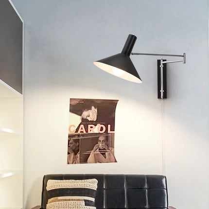 Applique murale industrielle pliable en métal pour lecture — LZ4X9P2