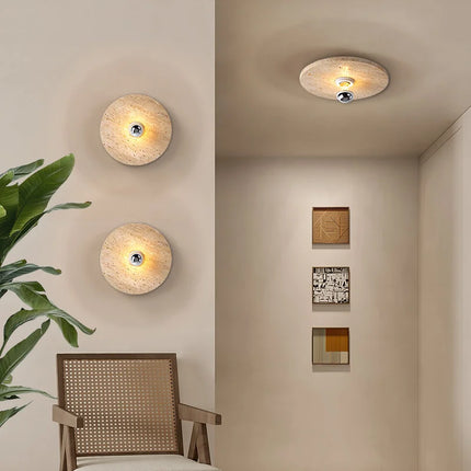 applique murale rétro en pierre naturelle avec éclairage led