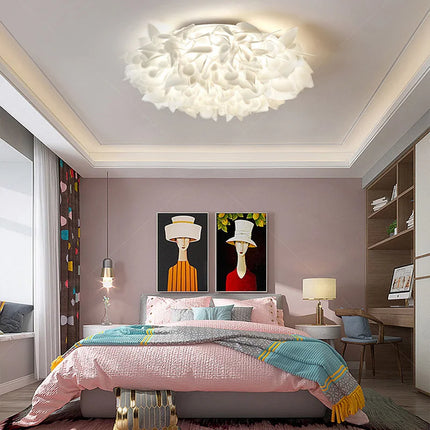 Plafonnier LED dimmable en forme de fleur avec télécommande en PVC — LZ4X7Q9