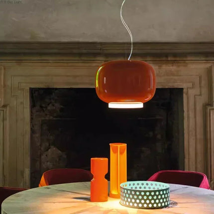 Suspension design moderne en verre coloré et lumineux — LZ4X9Q2B