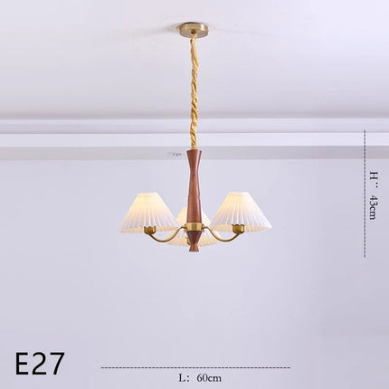Lustre suspendu en bois pour décoration lumineuse — LZ4XJ9