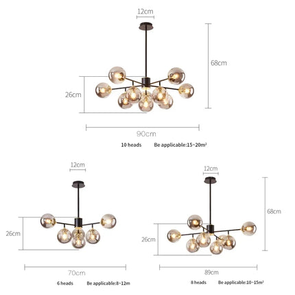 Suspension en verre style nordique pour décoration intérieure — LZ4X9P