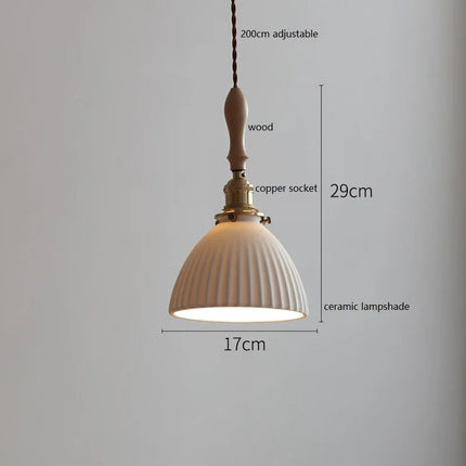 Suspension design papillon en céramique et bois — LZ4X9B