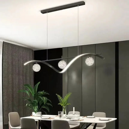 Lustre LED minimaliste en verre pour restaurant — LZ4X9P2