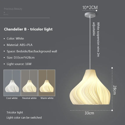 suspension Nordique 3D lumières Art créatif pour salon salle à manger maison cuisine île décor