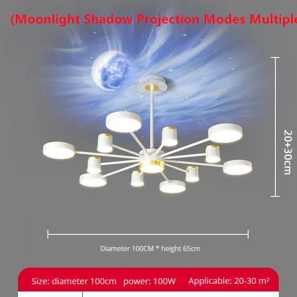 Lustre suspension en cristal effet aurores boréales — LZ4P9XQ