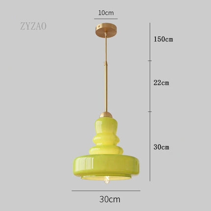 Suspension rétro nordique Bauhaus en verre pour éclairage — LZ4X9P2