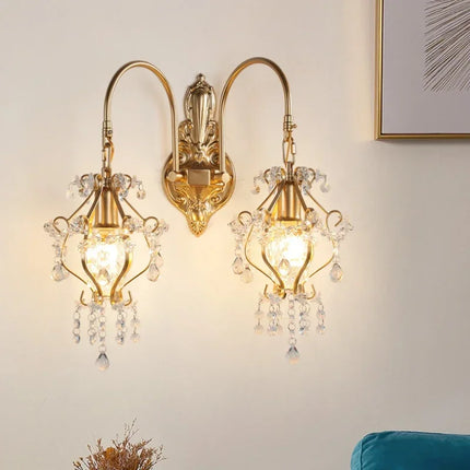 Applique murale rétro nordique en cristal pour décoration intérieure — LZ4X9Q2