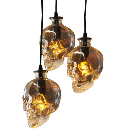 Suspension loft rétro LED tête de mort bouteille pour café — LZ4X9T2