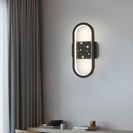 Applique murale ovale en aluminium pour escalier minimaliste — LZ4XJ9