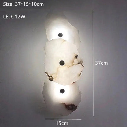 Applique murale en marbre naturel avec éclairage LED design art déco — LZ4P9XQ