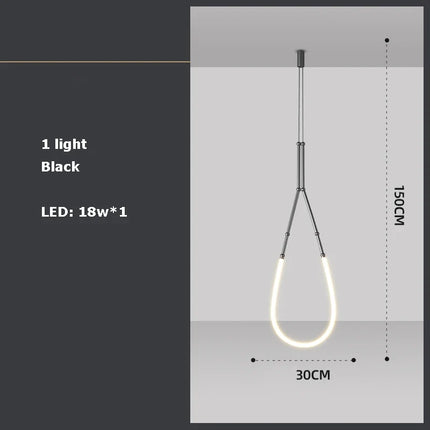 lustre linéaire à led design en acier inoxydable minimaliste