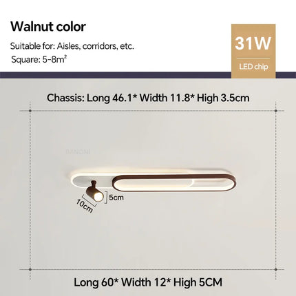 Plafonnier LED moderne avec spot orientable pour décoration intérieure — LZ4X9P