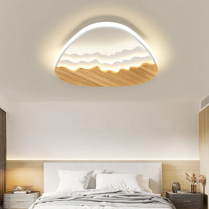 Plafonnier moderne minimaliste style bois pour intérieur — LZ4X9T