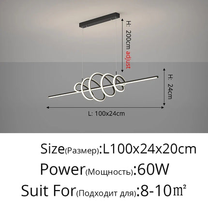 Lustre LED moderne pour éclairage intérieur élégant — LZ4X9P2