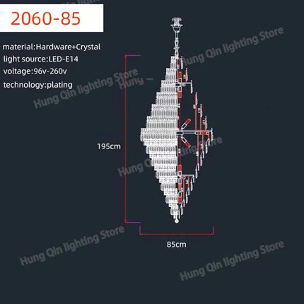 Lustre en cristal personnalisé pour éclairage élégant — LZ4D9XQ