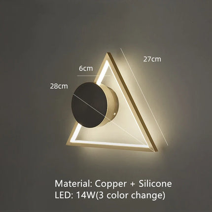Applique murale LED en laiton style Art déco pour intérieur contemporain — LZ4X9Q2
