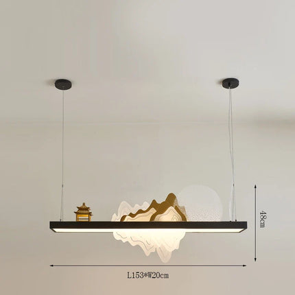 Suspension en bois style chinois pour ambiance zen économique — LZ4X9JQ