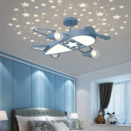 Plafonnier enfant avion avec ciel étoilé créatif — LZ4X9T