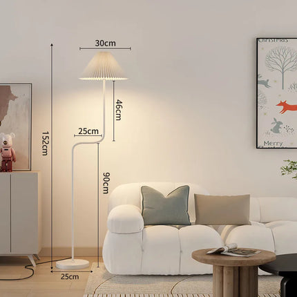 Lampadaire nordique en verre avec abat-jour pour intérieur — LZ4X9B