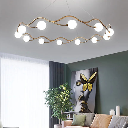 Lustre suspension LED anneau simple style nordique intérieur — LZ4D7X9