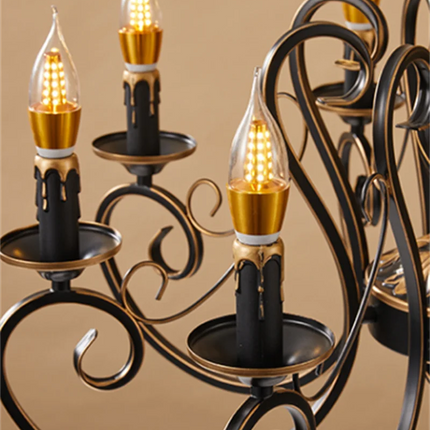 lustre vintage en fer rétro pour intérieur élégant