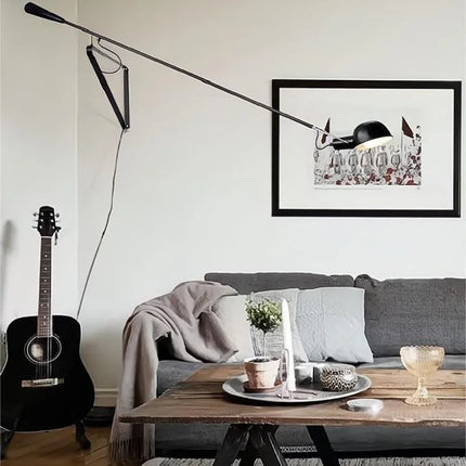 applique murale industrielle rétro à long bras en fer