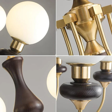 Lustre suspension LED style rétro français pour plafond — LZ4X9J