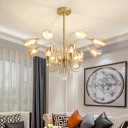 Lustre nordique en cristal avec éclairage rétro moderne — LZ4X9QJ