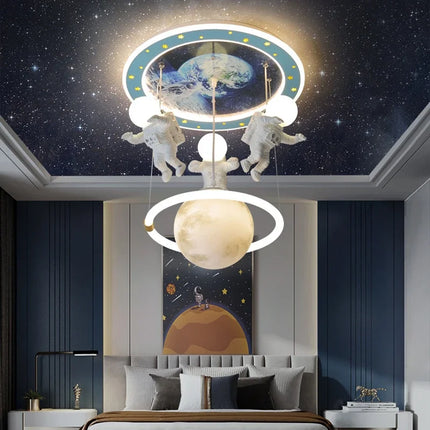 Plafonnier LED nordique design astronaute pour décoration intérieure — LZ4X9P2