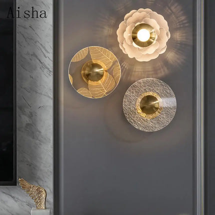 Applique murale LED fleur en acrylique pour décoration intérieure — LZ4XJ9