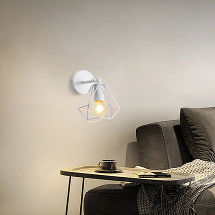 Applique murale LED style industriel vintage avec cage décorative — LZ4X9P2