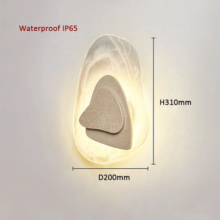 Applique murale scandinave en pierre de verre créative — LZ4P9XQ