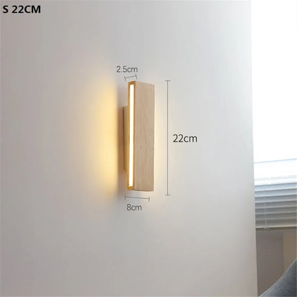 applique murale led en bois design moderne pour intérieur