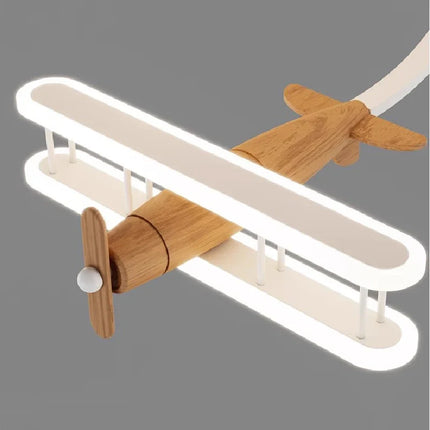 Plafonnier avion en bois pour chambre d’enfant au design chaleureux — LZ4X9P