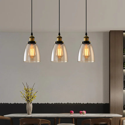 Suspension vintage en verre fumé pour loft et restaurant — LZ4X9P