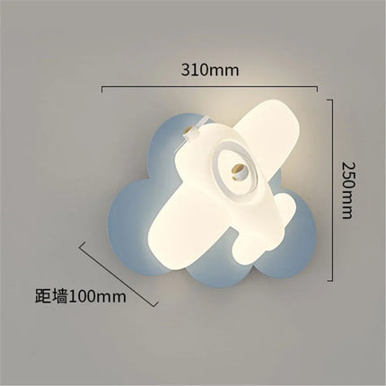Applique murale LED pour enfants en forme d'avion ou d'étoile — LZ4X9M