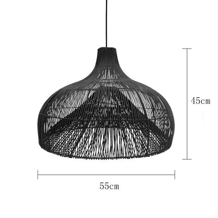Suspension en rotin style pastoral japonais pour restaurant asiatique — LZ4X9QJ