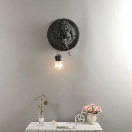Applique murale LED vintage en résine gorille art déco — LZ4T9XQ
