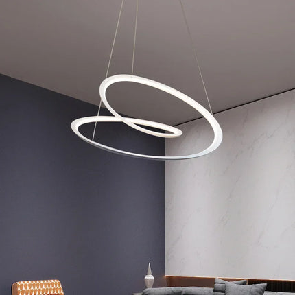Suspension LED moderne avec anneau doré pour intérieur — LZ4X9P