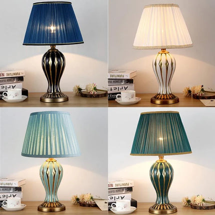 Lampe de bureau américaine antique en céramique peinte à la main — LZ4QJ7M