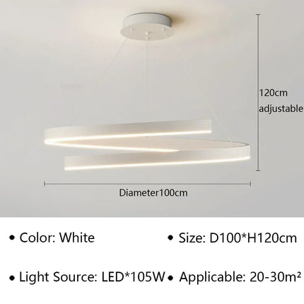 Lustre spirale LED pour décoration intérieure — LZ4X9Q2M