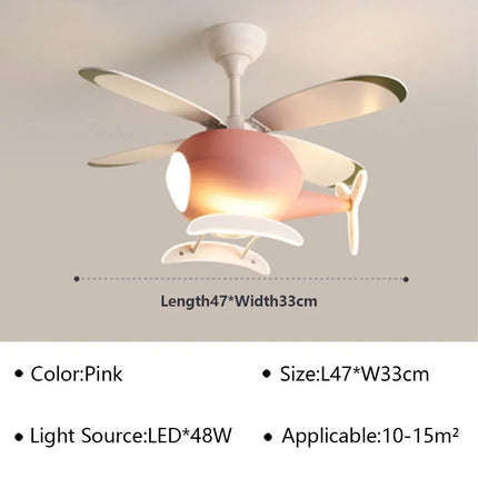 Plafonnier LED ventilateur hélicoptère pour chambre enfant — LZ4X9P