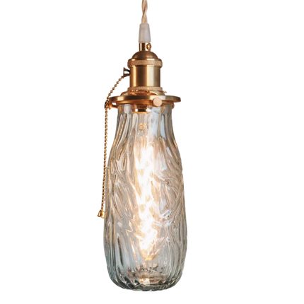 Lustre rétro nordique en laiton avec interrupteur à tirage — LZ4X9T
