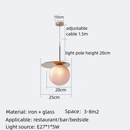 Lustre suspension nordique en verre à bulles design original pour bars — LZ4X9T2