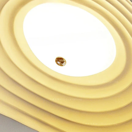 Plafonnier LED rétro en résine forme feuille de lotus décorative — LZ4T9X